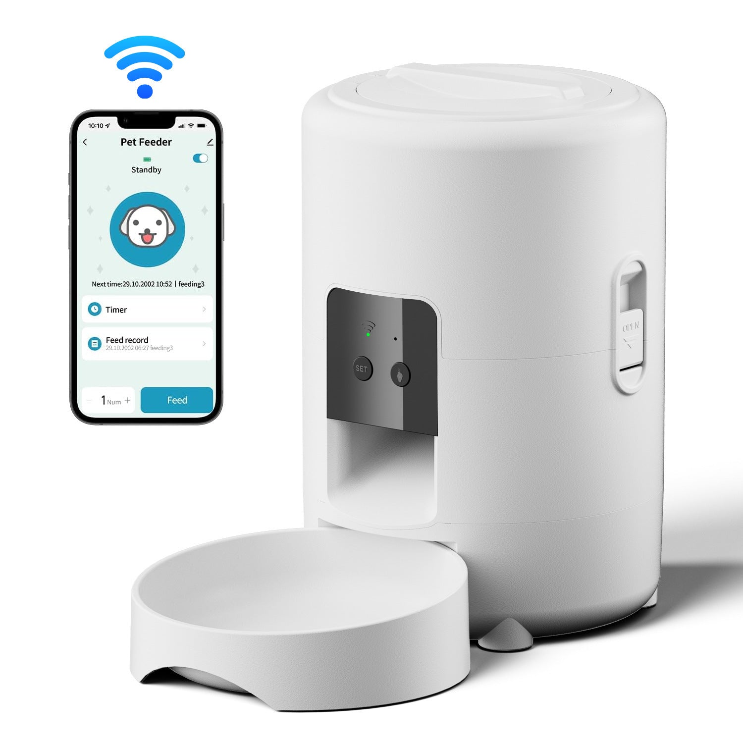 Automatic Pet Feeder with Video and WiFi for Cats and Dogs