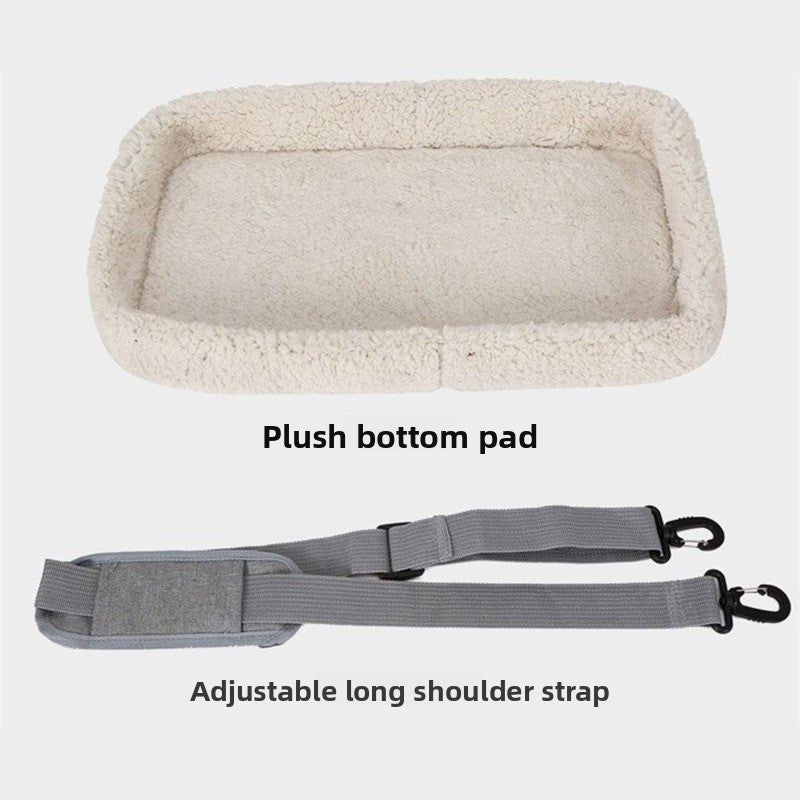 Portable Foldable Pet Carrier Bag with Fur Pad