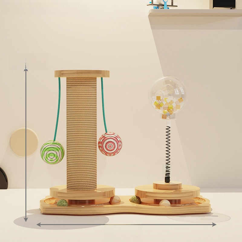 Wooden Interactive Cat Feeder Toy