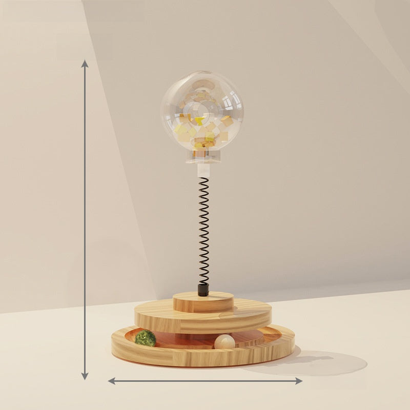 Wooden Interactive Cat Feeder Toy