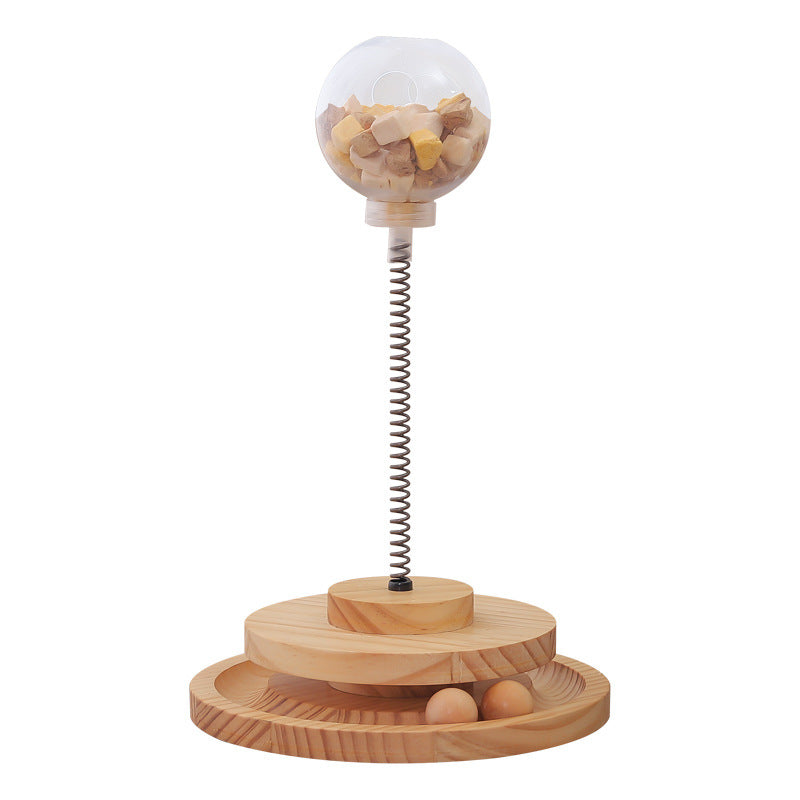 Wooden Interactive Cat Feeder Toy