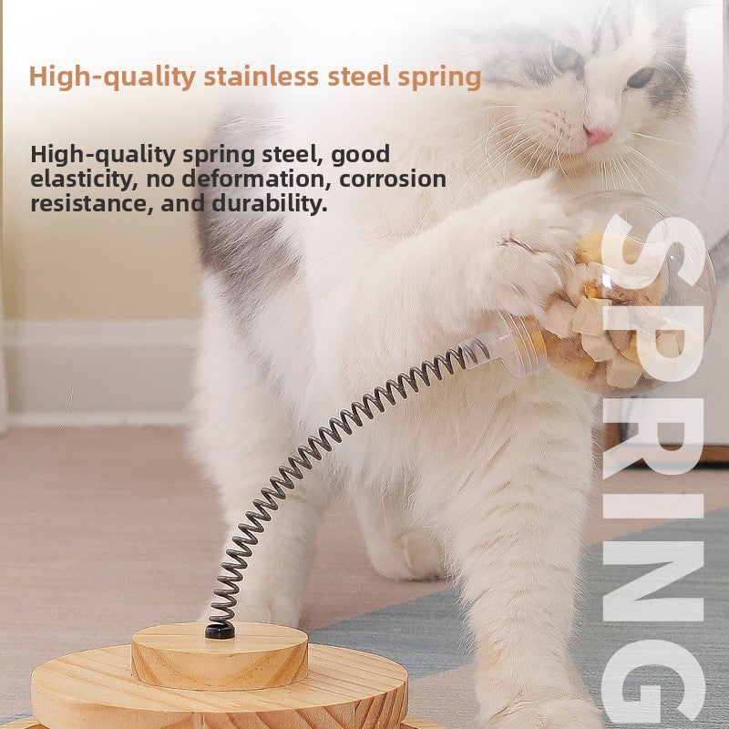 Wooden Interactive Cat Feeder Toy